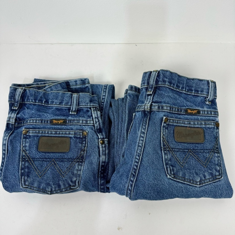 2 pair Wrangler Classic Straight denim jeans western 14 slim